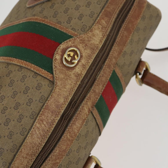 GUCCI Micro GG Supreme Web Sherry Line Tasche PVC Beige 002 58 4422 Auth 160595