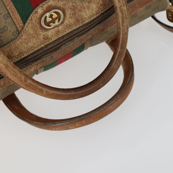 GUCCI Micro GG Supreme Web Sherry Line Tasche PVC Beige 002 58 4422 Auth 160595