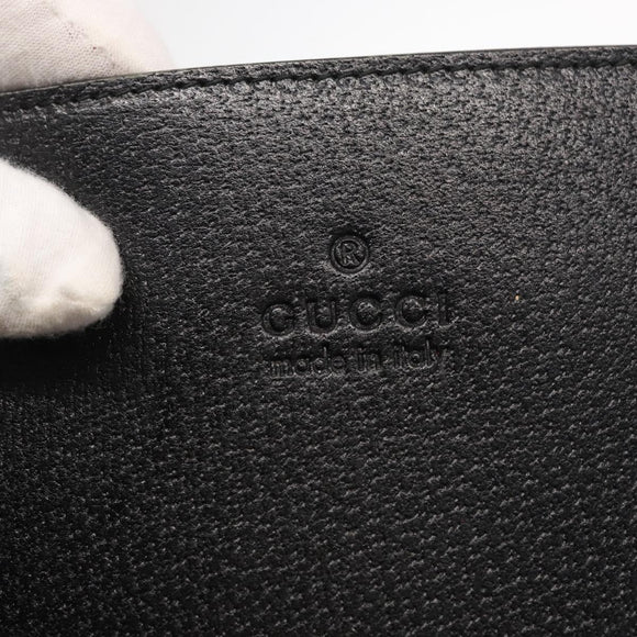 GUCCI Bamboo Tote Bag Leather Black 002 1059 Auth 160597