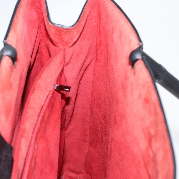 GUCCI Bamboo Tote Bag Leather Black 002 1059 Auth 160597