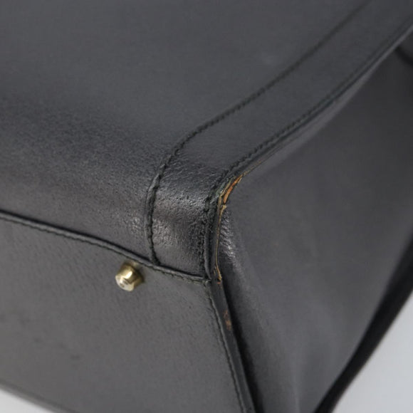 GUCCI Bamboo Tote Bag Leather Gray Auth 160598