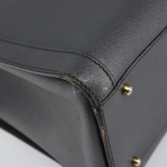 GUCCI Bamboo Tote Bag Leather Gray Auth 160598