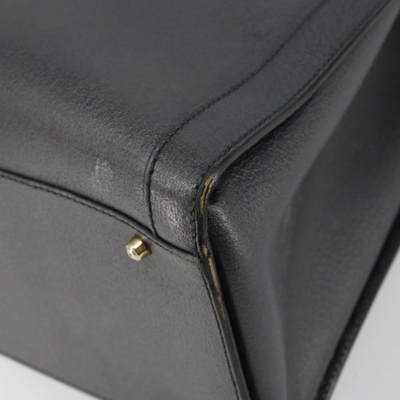 GUCCI Bamboo Tote Bag Leather Gray Auth 160598