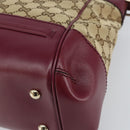 GUCCI GG Canvas Hand Bag Beige Gold 269894 Auth 160600-15