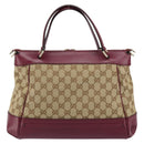 GUCCI GG Canvas Hand Bag Beige Gold 269894 Auth 160600-2