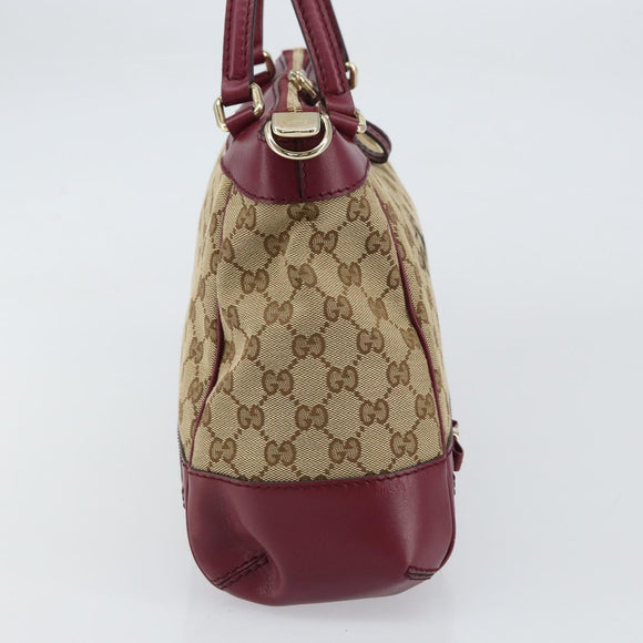 GUCCI GG Canvas Hand Bag Beige Gold 269894 Auth 160600