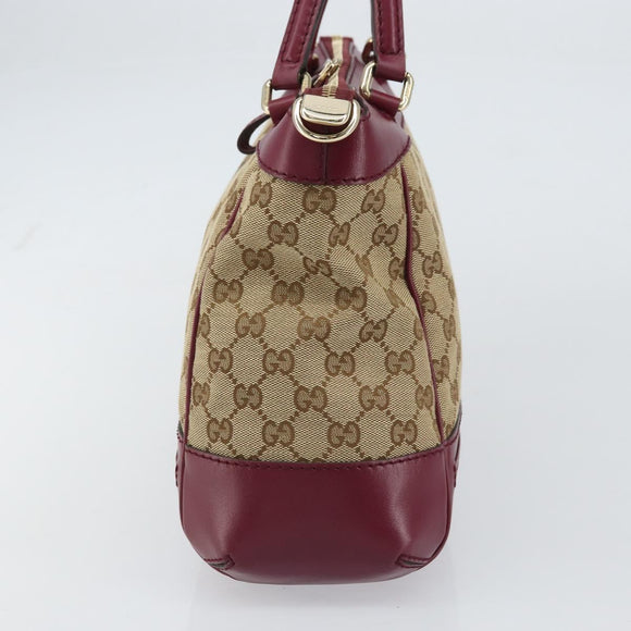 GUCCI GG Canvas Hand Bag Beige Gold 269894 Auth 160600