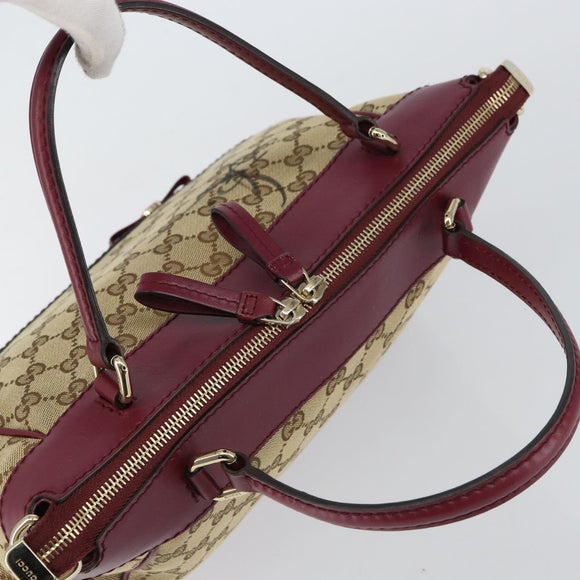 GUCCI GG Canvas Hand Bag Beige Gold 269894 Auth 160600