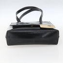 GUCCI Tote Bag Enamel Black Gold Auth 160601-5