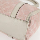 GUCCI GG Canvas Hand Bag Outlet Pink Gold 130942 Auth 160602-9