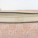 GUCCI GG Canvas Hand Bag Outlet Pink Gold 130942 Auth 160602-17