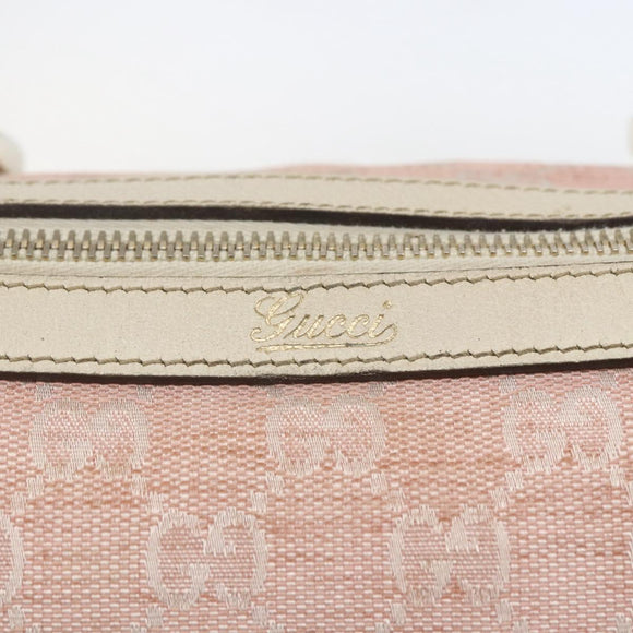 GUCCI GG Canvas Hand Bag Outlet Pink Gold 130942 Auth 160602