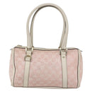 GUCCI GG Canvas Hand Bag Outlet Pink Gold 130942 Auth 160602-13
