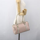 GUCCI GG Canvas Hand Bag Outlet Pink Gold 130942 Auth 160602-23