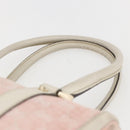 GUCCI GG Canvas Hand Bag Outlet Pink Gold 130942 Auth 160602-8