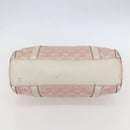GUCCI GG Canvas Hand Bag Outlet Pink Gold 130942 Auth 160602-5