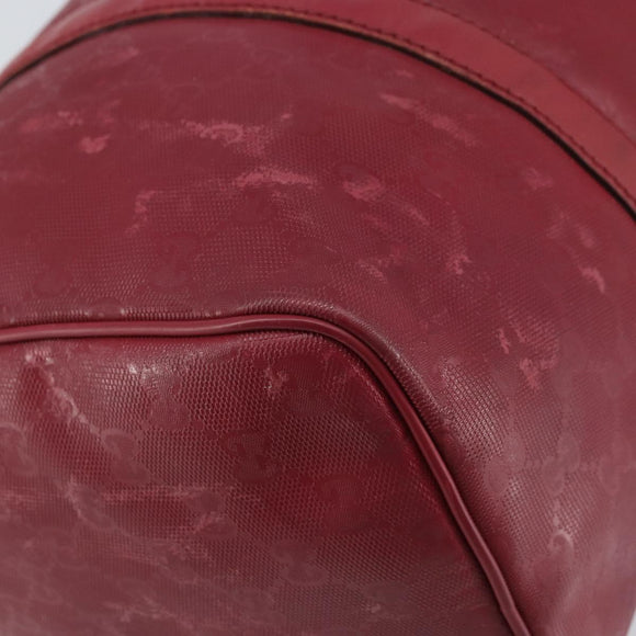 GUCCI GG Implementation Boston Bag PVC Silver Pink 193603 Auth 160604