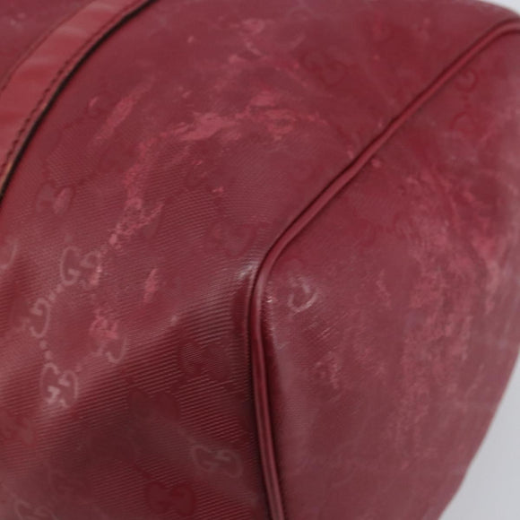 GUCCI GG Implementation Boston Bag PVC Silver Pink 193603 Auth 160604