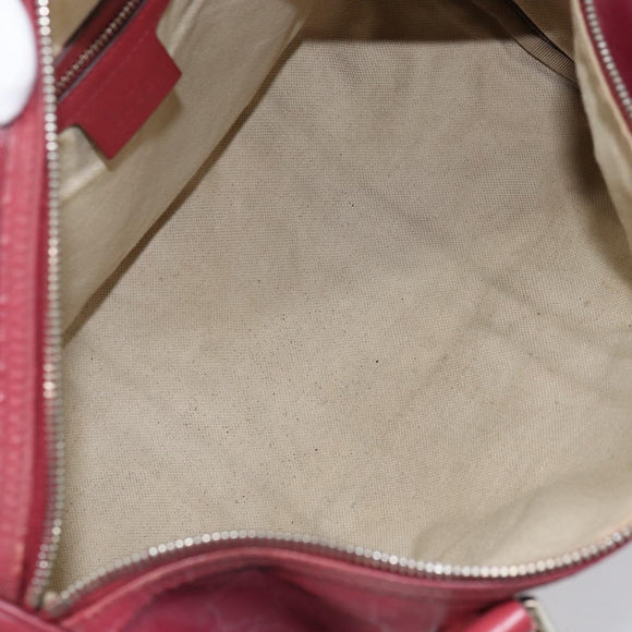 GUCCI GG Implementation Boston Bag PVC Silver Pink 193603 Auth 160604