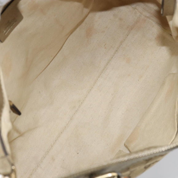 GUCCI GG Canvas Hand Bag Beige Gold 269894 Auth 160609
