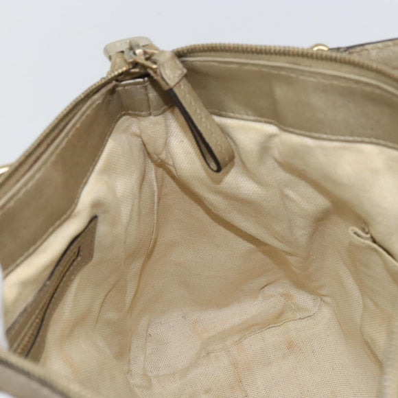 GUCCI GG Canvas Hand Bag Beige Gold 269894 Auth 160609