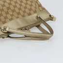 GUCCI GG Canvas Hand Bag Beige Gold 269894 Auth 160609-7
