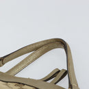 GUCCI GG Canvas Hand Bag Beige Gold 269894 Auth 160609-8