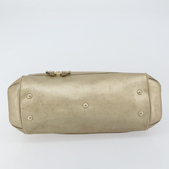 GUCCI GG Canvas Hand Bag Beige Gold 269894 Auth 160609