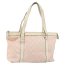 GUCCI GG Canvas Abbey Tote Bag Pink Gold 141470 Auth 160613-1