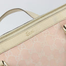 GUCCI GG Canvas Abbey Tote Bag Pink Gold 141470 Auth 160613-17