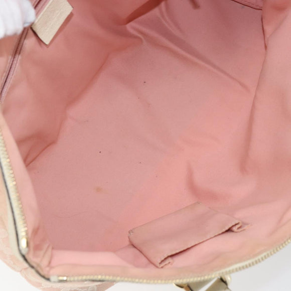 GUCCI GG Canvas Abbey Tote Bag Pink Gold 141470 Auth 160613