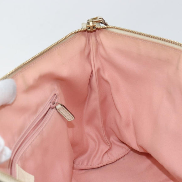 GUCCI GG Canvas Abbey Tote Bag Pink Gold 141470 Auth 160613