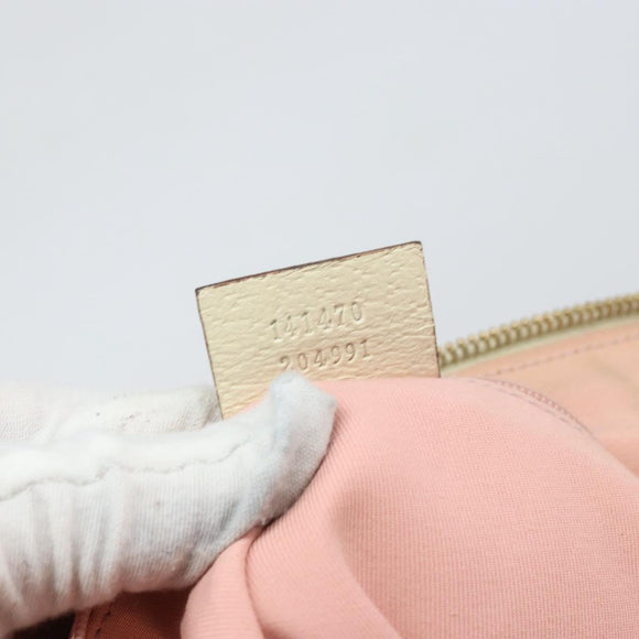 GUCCI GG Canvas Abbey Tote Bag Pink Gold 141470 Auth 160613