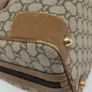 GUCCI GG Plus Supreme Boston Bag PVC Beige Gold Auth 160615-14