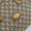 GUCCI GG Plus Supreme Boston Bag PVC Beige Gold Auth 160615-17