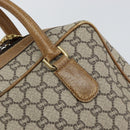 GUCCI GG Plus Supreme Boston Bag PVC Beige Gold Auth 160615-10