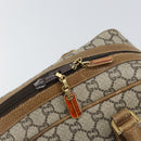 GUCCI GG Plus Supreme Boston Bag PVC Beige Gold Auth 160615-11