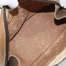 GUCCI GG Plus Supreme Boston Bag PVC Beige Gold Auth 160615-12