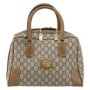 GUCCI GG Plus Supreme Boston Bag PVC Beige Gold Auth 160615-13