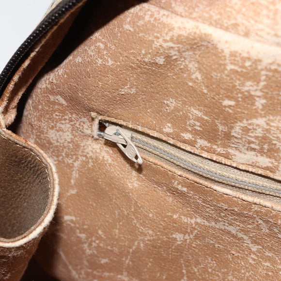 GUCCI GG Plus Supreme Boston Bag PVC Beige Gold Auth 160615