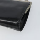GUCCI Chain Shoulder Bag Leather Black Silver Auth 160616-15