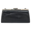 GUCCI Chain Shoulder Bag Leather Black Silver Auth 160616-13