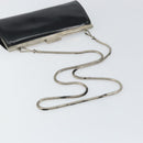 GUCCI Chain Shoulder Bag Leather Black Silver Auth 160616-7