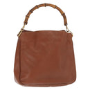 GUCCI Bamboo Hand Bag Leather Brown Gold 001 1638 Auth 160617-1