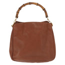 GUCCI Bamboo Hand Bag Leather Brown Gold 001 1638 Auth 160617-13