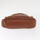GUCCI Bamboo Hand Bag Leather Brown Gold 001 1638 Auth 160617-5