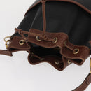 GUCCI Shoulder Bag Leather Black Gold 001 904 0791 Auth 160619-6