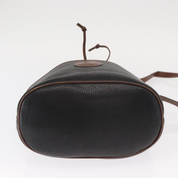 GUCCI Shoulder Bag Leather Black Gold 001 904 0791 Auth 160619