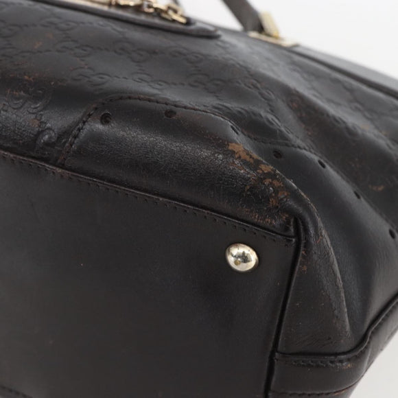 GUCCI GG Canvas Guccissima Tote Bag Leather Brown Gold 145993 Auth 160621