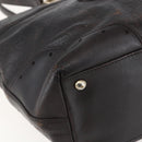 GUCCI GG Canvas Guccissima Tote Bag Leather Brown Gold 145993 Auth 160621-14